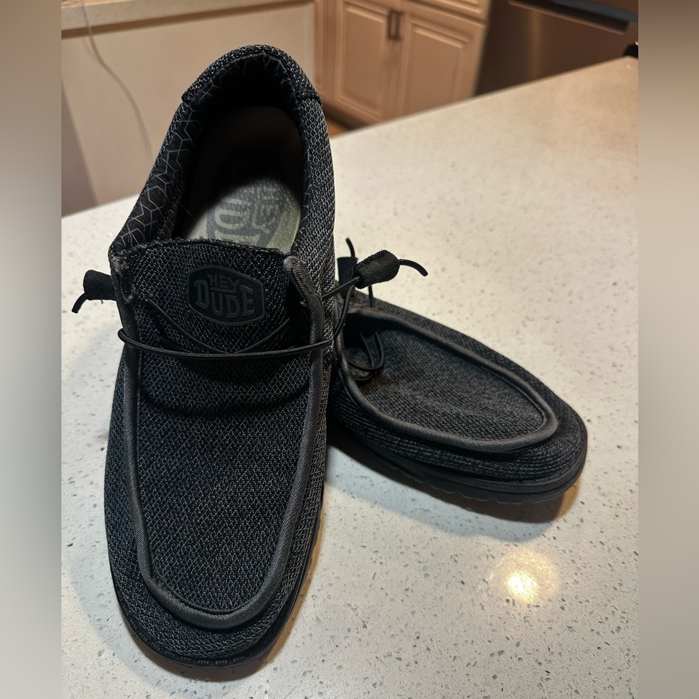 Hey Dude Men's Black Slip-On Loafers